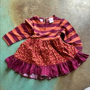 Striped and Floral Kids Dress
